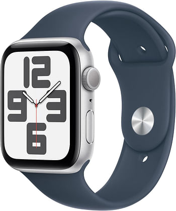 Apple SE 2nd Gen Smart Watch 2023 44MM/ML MREE3LL/A - Silver Aluminum / Storm Blue