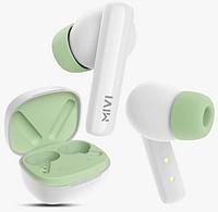 Mivi DuoPods N2 TWS with Dual Connectivity, 13mm Rich Bass Drivers, 40 Hrs Playtime, Low Latency, Type C Fast Charging, IPX 4.0, AI-ENC, -Green