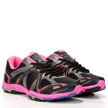 Ryka Womens Influence Cross Training Sneaker 37.5 EU - Black/Atomic Pink