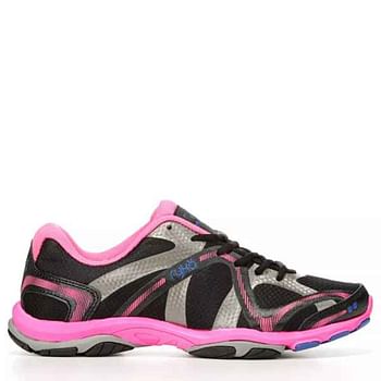 Ryka Womens Influence Cross Training Sneaker 37.5 EU - Black/Atomic Pink