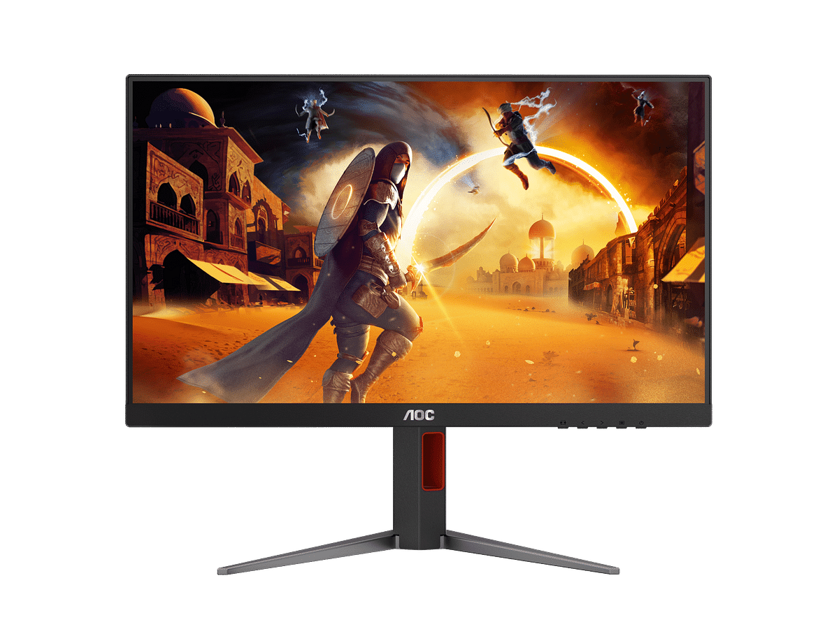 AOC 24G2SPE 23.8" Full HD 165Hz Refresh Rate, 1ms MPRT, IPS Gaming Monitor with Adaptive Sync, Experience Smooth, Blur-Free Gaming with Vibrant Colors and Wide Viewing Angles - Black & Red