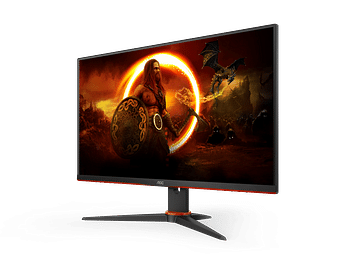 AOC 24G2SPE 23.8" Full HD 165Hz Refresh Rate, 1ms MPRT, IPS Gaming Monitor with Adaptive Sync, Experience Smooth, Blur-Free Gaming with Vibrant Colors and Wide Viewing Angles - Black & Red