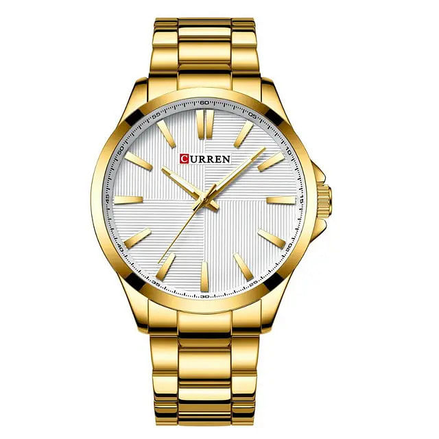 CURREN Men's Water Resistant Analog Watch 8322 - 44 mm - Gold