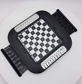 Lexibook Cg1335 Chessman Fx, Electronic Chess Tactile Keyboard And Light And Sound Effects, 32 Pieces, 64 Levels Of Difficulty, Family Board Game - Black/Grey