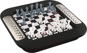 Lexibook Cg1335 Chessman Fx, Electronic Chess Tactile Keyboard And Light And Sound Effects, 32 Pieces, 64 Levels Of Difficulty, Family Board Game - Black/Grey