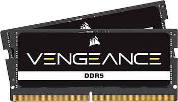 كورسير ذاكرة DDR5 سوديم 32GB (2x16GB) DDR5 4800MHz C40 (متوافق مع اي نظام انتل وAMD تقريبًا، سهل التركيب، وقت تحميل اسرع، تعدد المهام اكثر سلاسة، متوافق مع XMP 3.0) اسود