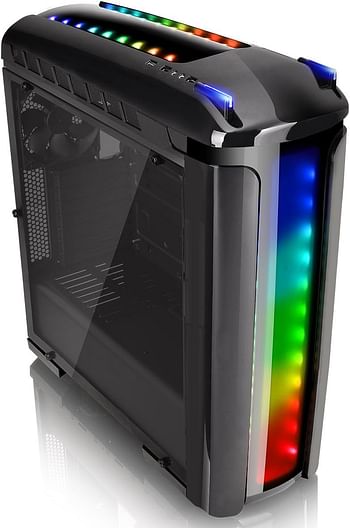 Thermaltake CA -1G9-00M1WN- 00 Versa C22 Mid Tower Case with Side Window and RGB LED -Black