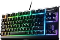 Steelseries Apex 3 Tkl - RGB Gaming Keyboard - Tenkeyless Compact Esports Form Factor - 8-Zone RGB Illumination - Ip32 Water & Dust Resistant - American Qwerty Layout