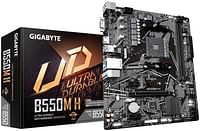 AMD B550M H Ultra Heavy Duty Motherboard with VRM Clear Digital Solution, GB LAN Network with Bandband Management, PCIe 4.0/3.0 x4 M.2, RGB FUSION 2.0, Fan Smart 5, Q-Flash Plus