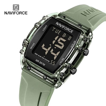 NAVIFORCE 7102 Children’s Sports Waterproof LCD Digital Date Silicone Strap Electronic Watch - Green