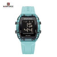 NAVIFORCE 7102 Children’s Sports Waterproof LCD Digital Date Silicone Strap Electronic Watch - Blue