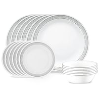 Corelle 18-Piece Chip Resistant Classic Collection Dinnerware Set, Service for 6 1134332