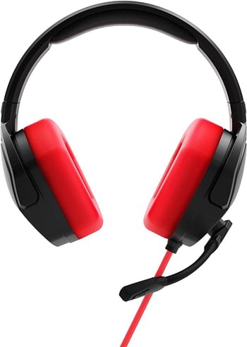 ES Gaming Headset ESG 4 Surround 7.1  (LED Lights, 7.1 Surround Sound, Circumaural Leather Pads) Red