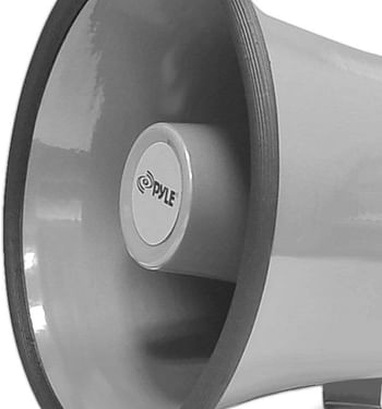 Pyle Indoor Outdoor PA Horn Speaker - 6.3” Portable PA Speaker with 8 Ohms Impedance & 25 Watts Peak Power - Mounting Bracket & Hardware Included PHSP6K  - White
