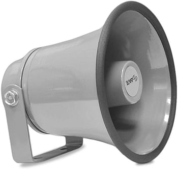 Pyle Indoor Outdoor PA Horn Speaker - 6.3” Portable PA Speaker with 8 Ohms Impedance & 25 Watts Peak Power - Mounting Bracket & Hardware Included PHSP6K  - White