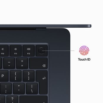 Apple MacBook Air 2023 Laptop (A2941) with M2 chip 15.3-inch Liquid Retina Display 8GB GB RAM 256GB SSD Storage Touch ID English Keyboard - Midnight