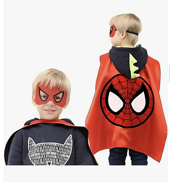 Yalla Baby Superheros Capes & Masks Dress Up for Kids 3-12 Years - New and Classic Styles (Classic 4 in 1 Set, One Size)