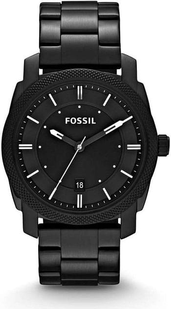 Fossil Mens Machine Stainless Steel Watch Fs4775Ie - Black