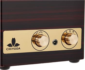 CHIYODA Single Wooden Watch Winder with Quiet Motor, Battery Powered or AC Adapter-12 Rotation Modes