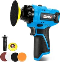 DNA MOTORING TOOLS-00167 Cordless Polisher 12V 2-Gear Speed w/Spindle Lock + Battery Indicator - Blue Color (Bare Tool)