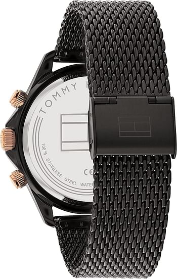 Tommy Hilfiger MILES Men's Watch, Analog 44 mm - Black