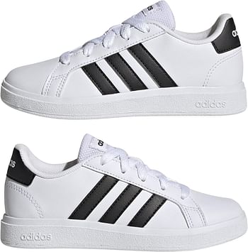 Adidas GRAND COURT 2.0 K unisex-child Shoes 28.5 EU - Ftwwht|Cblack|Cblack