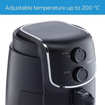 Midea 3.5L Air Fryer 1500W with Dual Cyclone Rapid Hot Technology for Frying, Grilling, Broiling, Roasting, Baking & Toasting, Timer up to 60 minutes Temperature Control 200°C - MFTN35D2