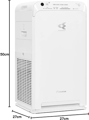 Daikin MC55VB Air Purifier with 10 Years Life Electrostatic HEPA Filter | Lifetime Odor Filter Up to 82m² Coverage | Patented Streamer Technology for Allergens | Quiet 99.9% Removal to PM1 Microns