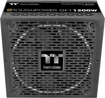 Thermaltake Toughpower GF1 1200 Watt Power Supply, Full Modular, 80 Plus Gold, PSU, Single Rail, 100 A, 140mm Fan, ATX - Black