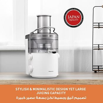 Panasonic 1000W Juicer with Full Metal spinner for Maximum Juice extraction; 2.0L Large capacity- MJ-CB100
