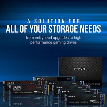 PNY محرك أقراص الحالة الصلبة الداخلية CS2241 4TB M.2 NVMe الجيل الرابع x4 (SSD) - M280CS2241-4TB-RB