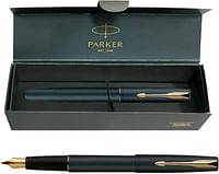 Parker Frontier Matte Black (Gold Nib) GT Fountain Pen, 1 Count (Pack of 1) (9000020642)
