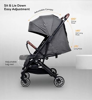 Nurtur Baby Stroller with Storage Basket Removable front bumper - Official Nurtur Product