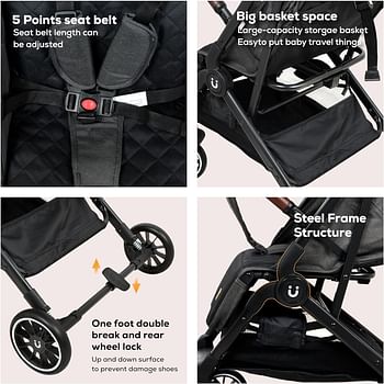 Nurtur Baby Stroller with Storage Basket Removable front bumper - Official Nurtur Product