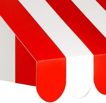 Beistle 54934, 2 Piece 3-D Awning Wall Decorations, 24.75 Inch x 8.75 Inch - Red and White