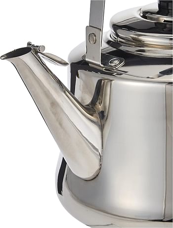 Raj STK002 Stainless Steel Kettle With Strainer 3 Liter Stove Top Tea Kettles , Hot Water Pot , Coffee Pot, Coffee Kettle