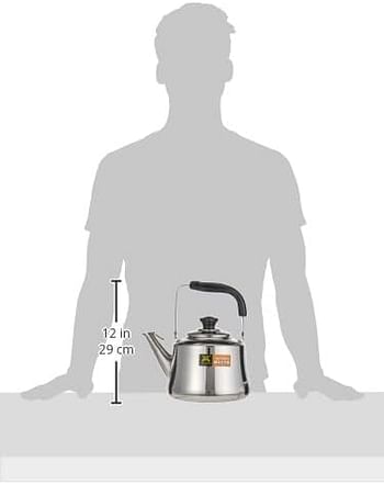 Raj STK002 Stainless Steel Kettle With Strainer 3 Liter Stove Top Tea Kettles , Hot Water Pot , Coffee Pot, Coffee Kettle