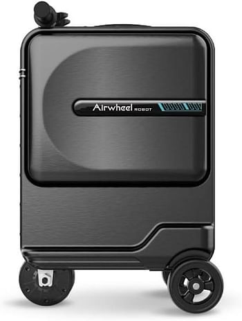 Airwheel SE3S Electric Scooter Suitcase - 20L Innovative Travel Luggage, Motorized Electric Luggage Scooter for Effortless Travel with Removable Battery - Silver