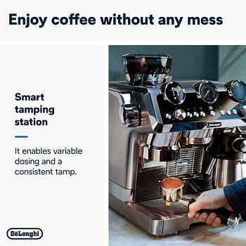 De'Longhi ECAM9865M La Specialista Maestro Ultimate Cold Brew Manual Coffee Machine, Experience with Smart Tech, Cold Extraction Technology, 8 Recipes, Manual/Automatic Frothing  Metal  - Silver