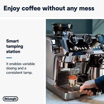 De'Longhi EC9865.M La Specialista Maestro: Ultimate Cold Brew Manual Coffee Machine, Experience with Smart Tech, Cold Extraction Technology, 8 Recipes, Manual/Automatic Frothing, Silver