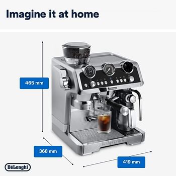 De'Longhi EC9865.M La Specialista Maestro: Ultimate Cold Brew Manual Coffee Machine, Experience with Smart Tech, Cold Extraction Technology, 8 Recipes, Manual/Automatic Frothing, Silver