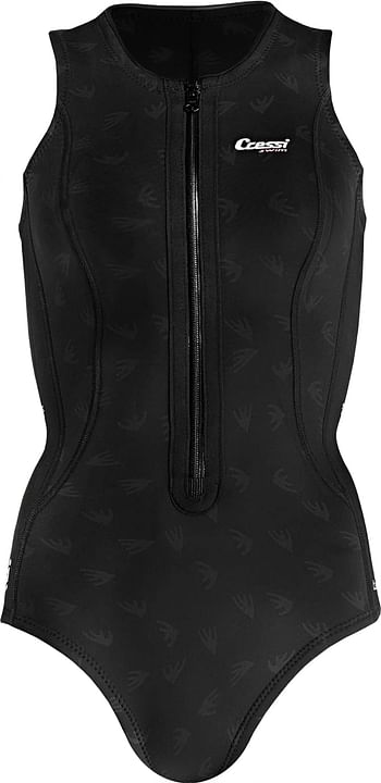 Cressi TERMICO LADY, 2mm Women's Neoprene Thermal Swimsuit, M - black/pink logo