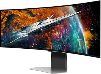 Samsung Odyssey G9 G95SC 49 Inch Oled Gaming Monitor with 0.03ms Response time and 240Hz Refresh rate, Gaming Hub, AMD FreeSync Premium Pro, Built-in speaker, Smart TV Experience - LS49CG954SMXUE