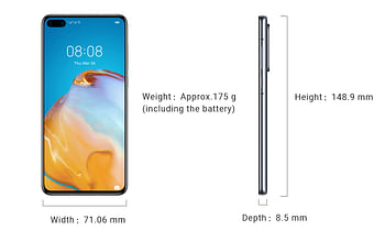 Huawei P40 Smartphone  5G - Dual SIM - 128GB - 8GB RAM - Silver Frost
