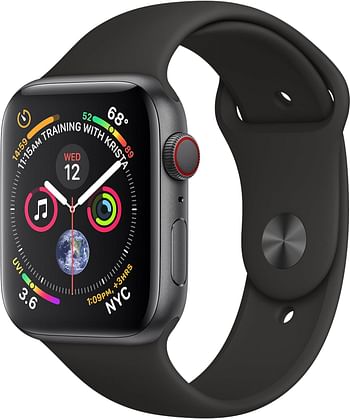 Apple Watch Series 4 (44mm) GPS + Cellular Space Gray Aluminum Case with Black Sport Band