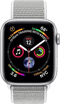 Apple Watch Series 4 (44mm) GPS + Cellular Space Silver Aluminum Case with Seashell Sport Loop