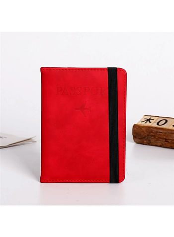 We Happy Passport Holder Travel Wallet Slim Ticket and Documents Cover with RFID Blocking and SIM Card Slots - Black