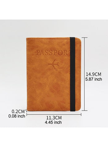 We Happy Passport Holder Travel Wallet Slim Ticket and Documents Cover with RFID Blocking and SIM Card Slots - Granite Grey