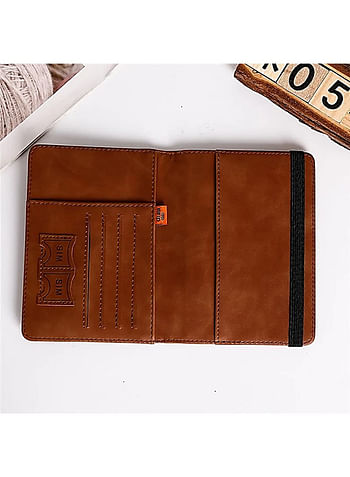 We Happy Passport Holder Travel Wallet Slim Ticket and Documents Cover with RFID Blocking and SIM Card Slots - Black