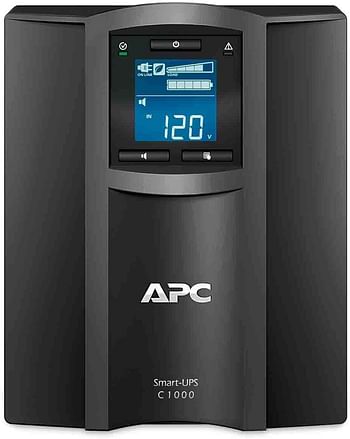 APC by Schneider Electric Smart-UPS SMC SmartConnect - SMC1000IC - Uninterruptible Power Supply 1000VA - (Cloud enabled, 8 Outlets IEC-C13) - Black